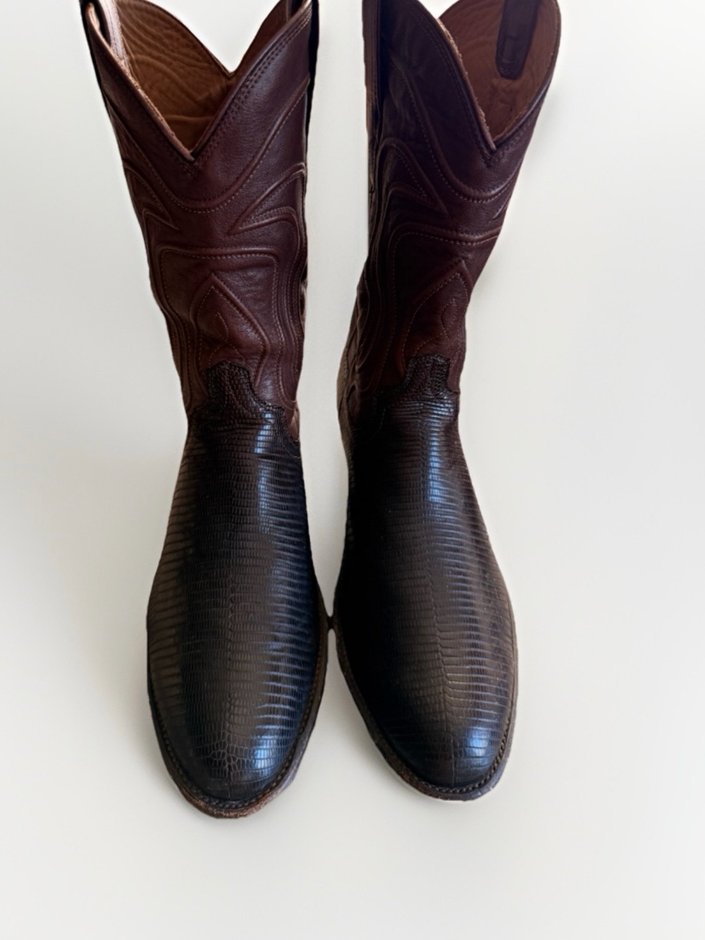 Tecovas Two-Tone Brown Western Cowboy Boots